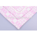 Wide Pink Jacquard Super Soft Warm Solid Color Long Size 100% Cotton Material Blanket For Bbay